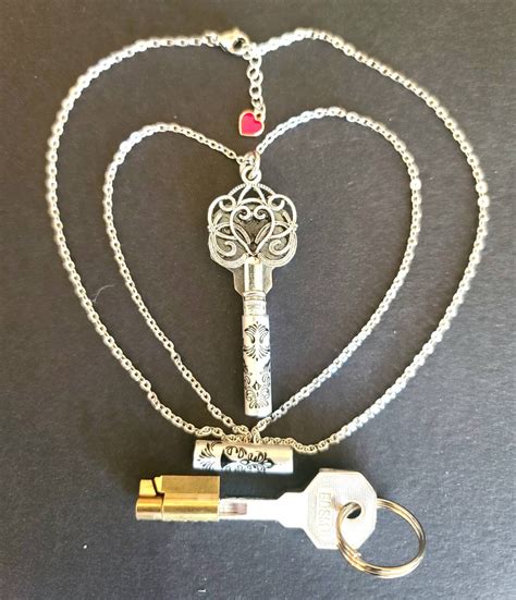 chastity key necklace|Pendant With Secret Key Storage